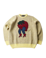 byParra Stupid Strawberry Knitted Pullover - Hoodies by Patta
