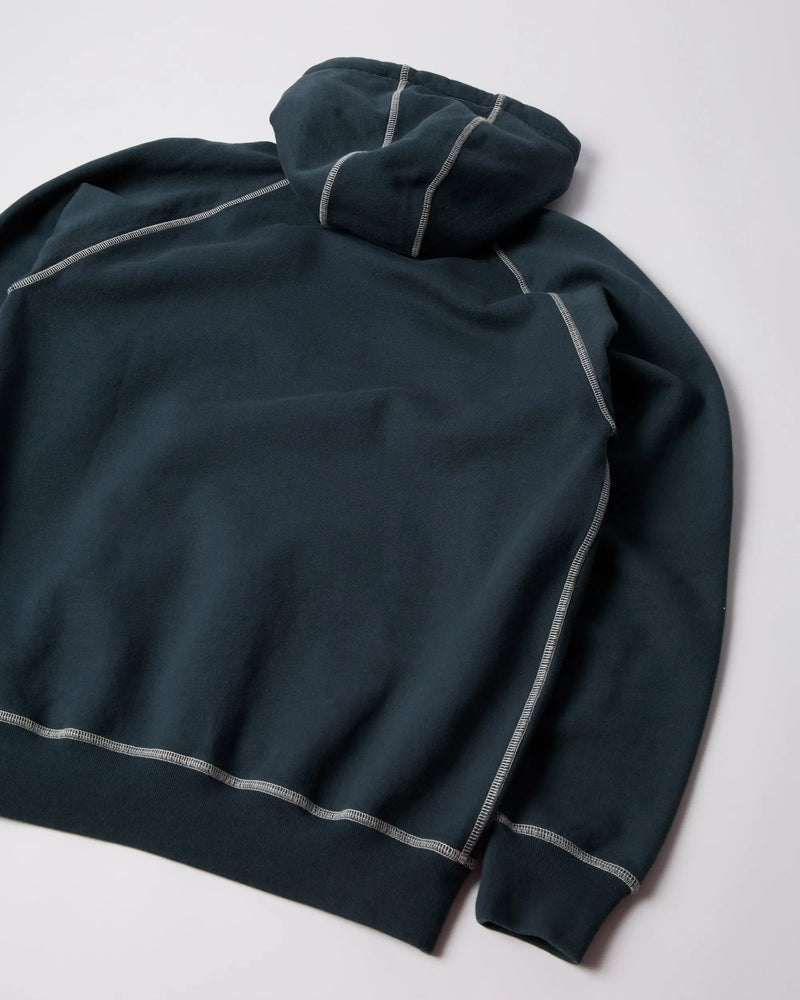 byParra Circled Script Logo Hooded Sweatshirt (Dark Blue) ByParra