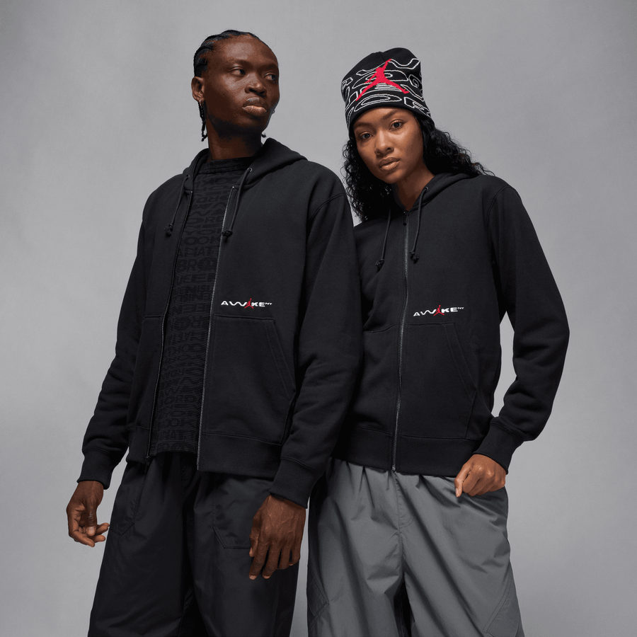 Jordan x Awake NY Full-Zip Fleece Hoodie (Black/University Red)