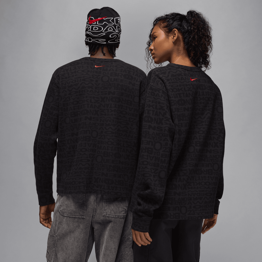 Jordan x Awake NY Thermal Shirt (Black/Black/White/University Red)