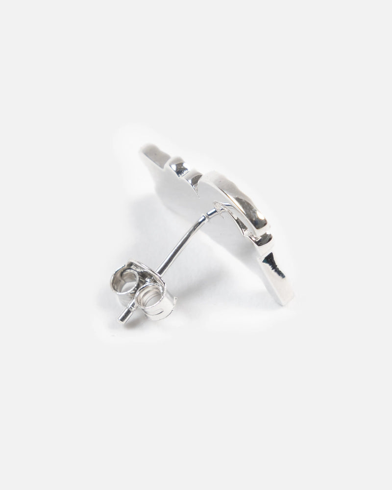 Patta Script Logo Silver Earring (Silver) Patta