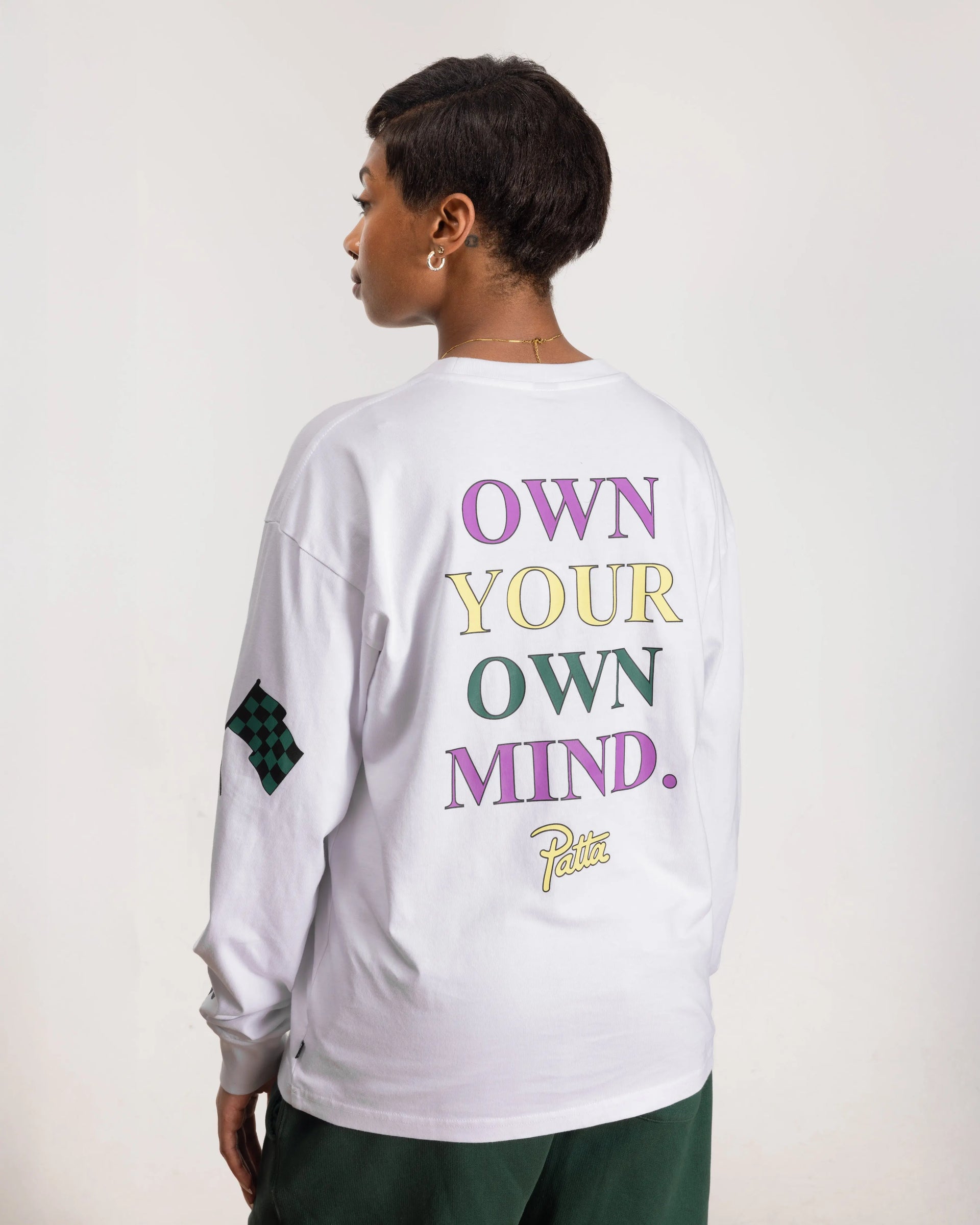 Patta Own Your Own Mind Long Sleeve T-Shirt (White) Patta