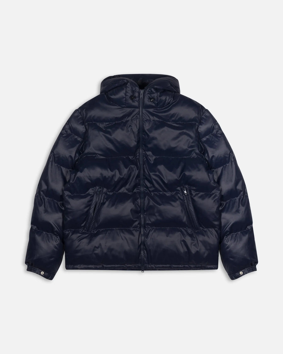 Patta Quilted Script Logo Puffer Jacket (Parisian Night ) Patta