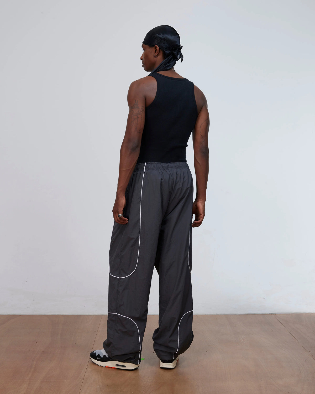 Patta Piping Track Pants (Grey Pinstripe) Patta