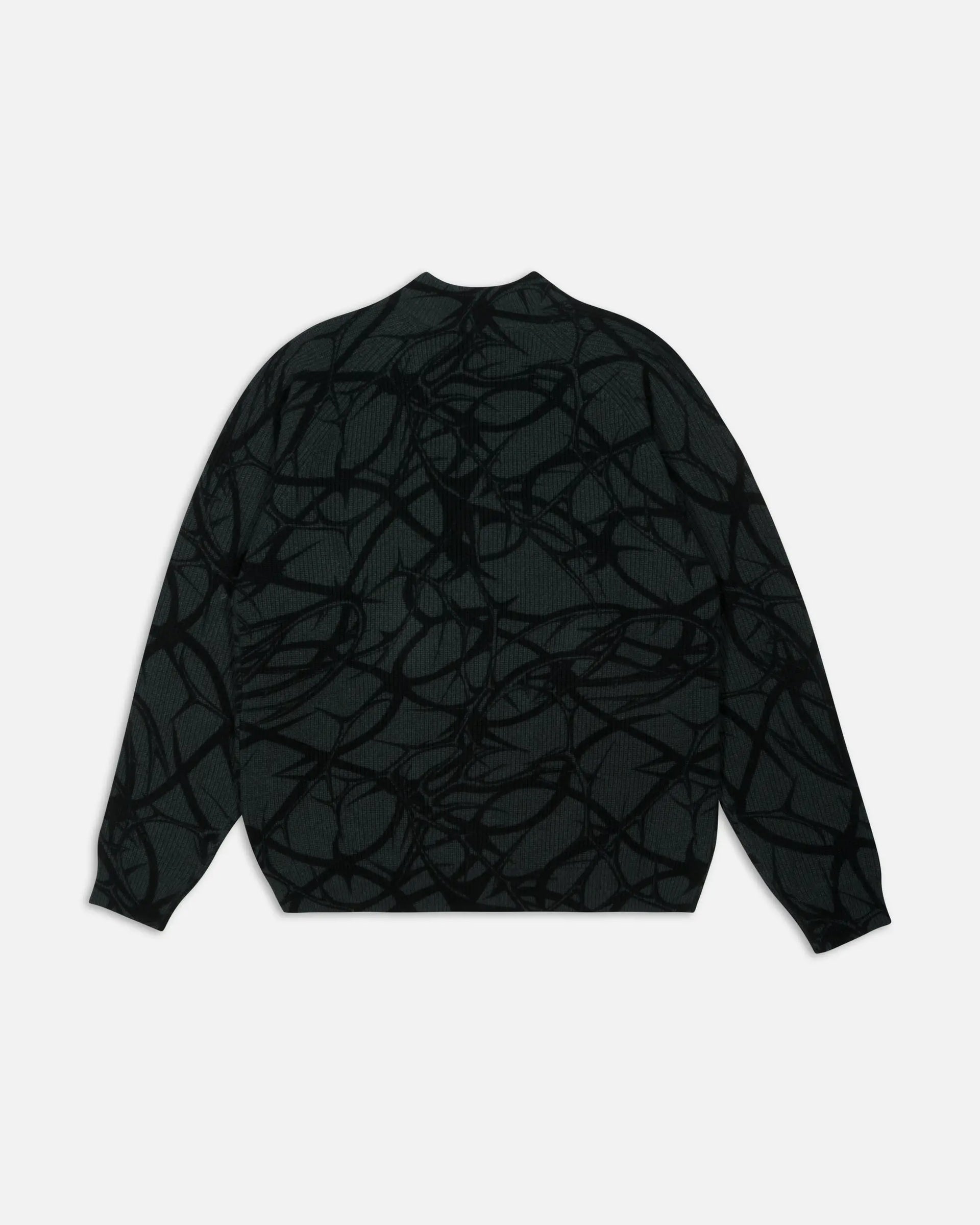 Patta Ribbed Knitted Cardigan (Grey Pinstripe) Patta