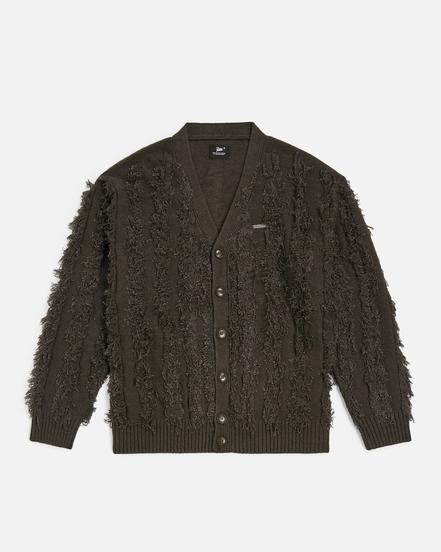 Patta Fringed Knitted Cardigan (Moonless Night) Patta