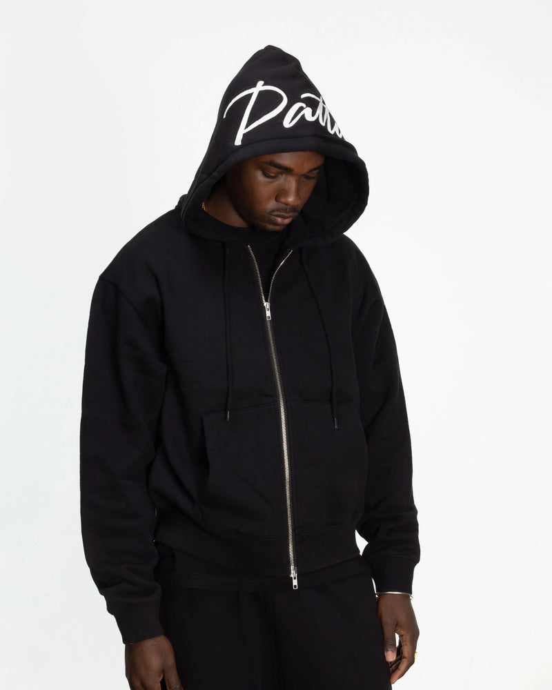 Patta Embro Classic Zip Up Hooded Sweater (Black) Patta