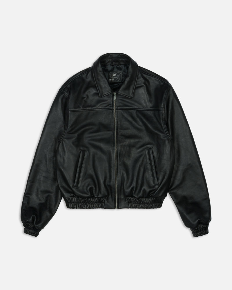 Patta Leather Bomber Jacket (Black)