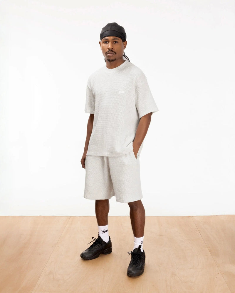 Patta Basic Waffle T-Shirt (Melange Grey) - Patta