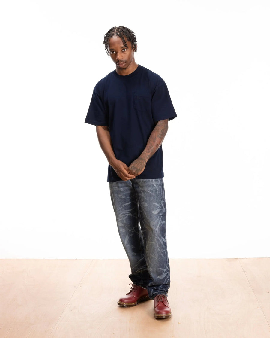 Patta Basic Washed Pocket T-Shirt (Black Iris) - Patta
