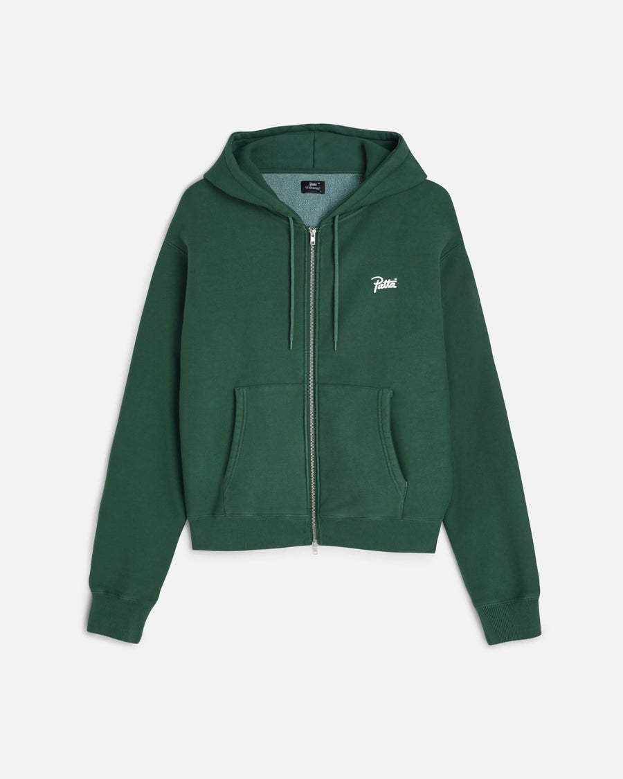 Patta Classic Zip Up Hooded Sweater (Bistro Green) - Patta