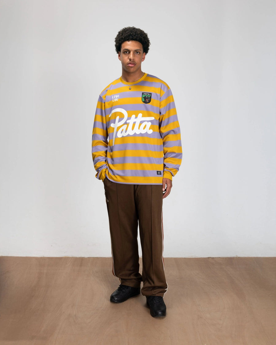 Patta Striped Longsleeve Football Jersey (Chalk Violet) - Patta